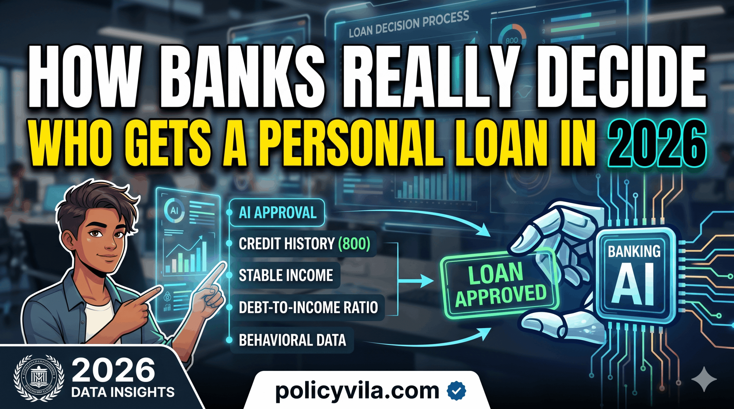 Personal loan approval process with credit score and financial analysis