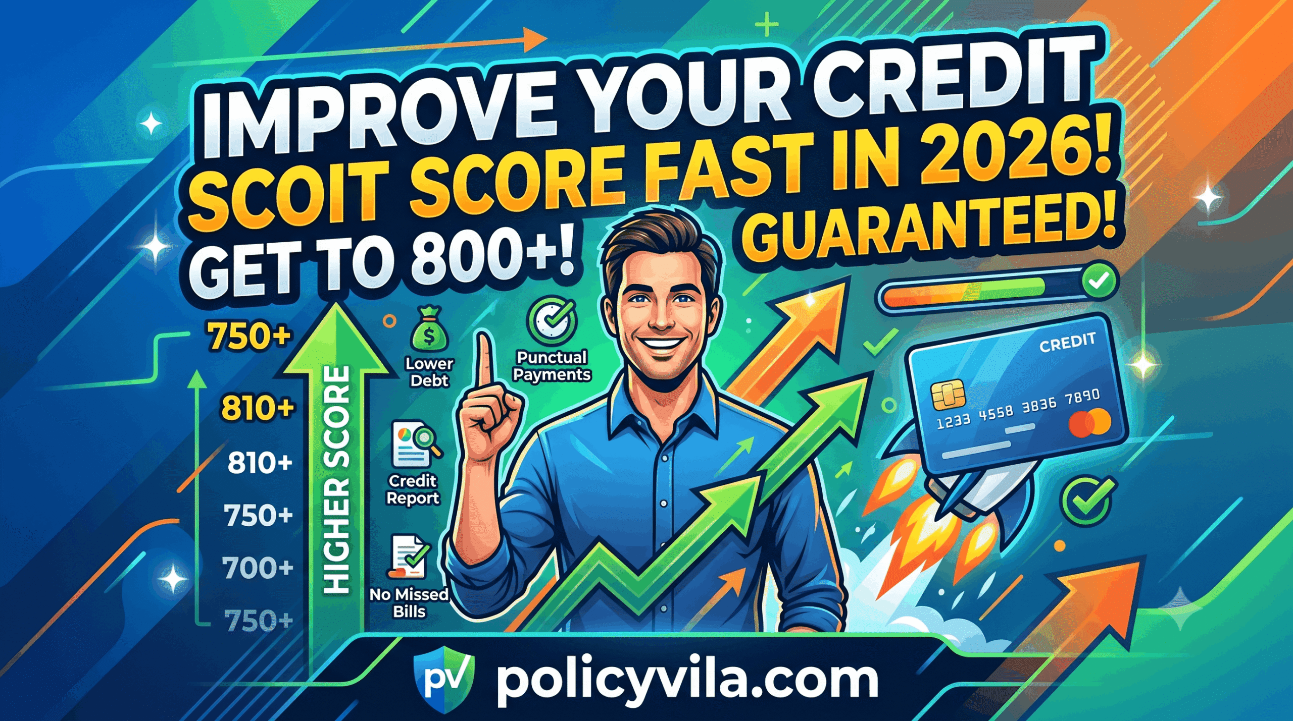 Financial dashboard showing improved credit score and credit report