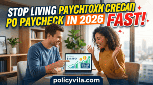 Person creating a monthly budget to stop living paycheck to paycheck