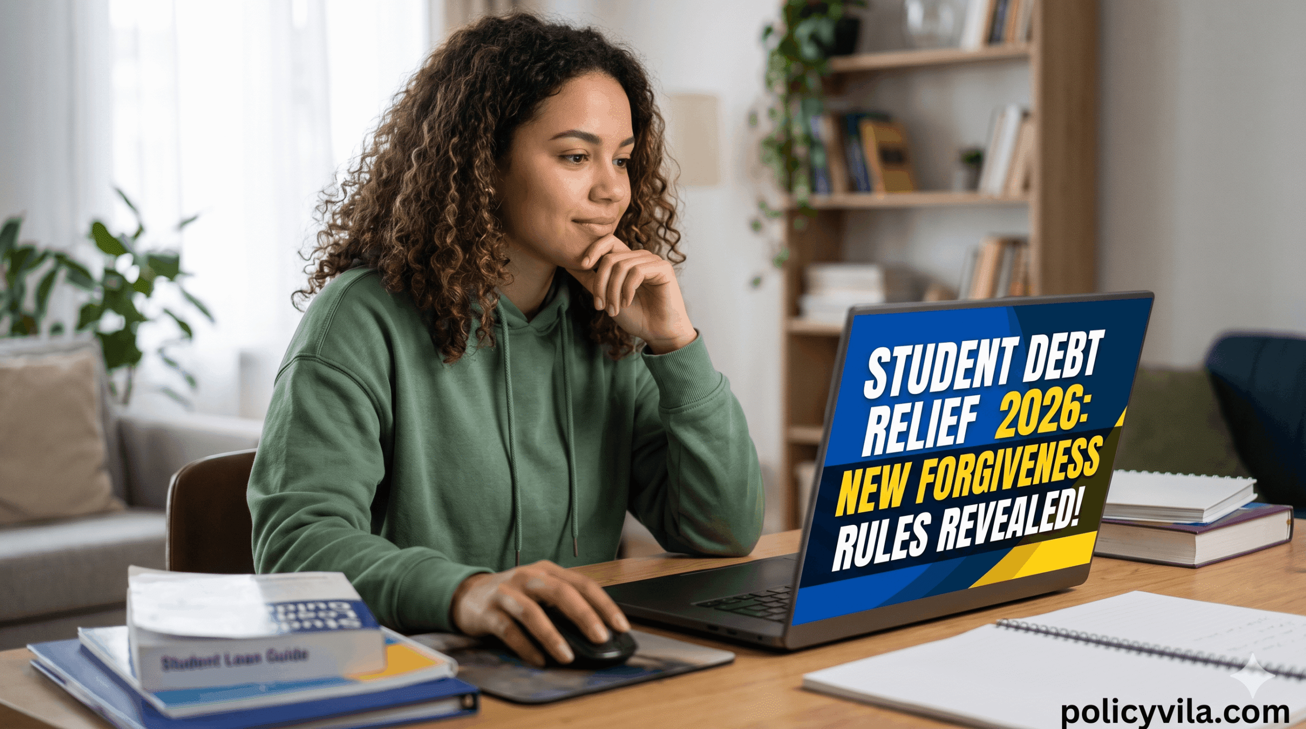 Student managing education debt with repayment and forgiveness programs