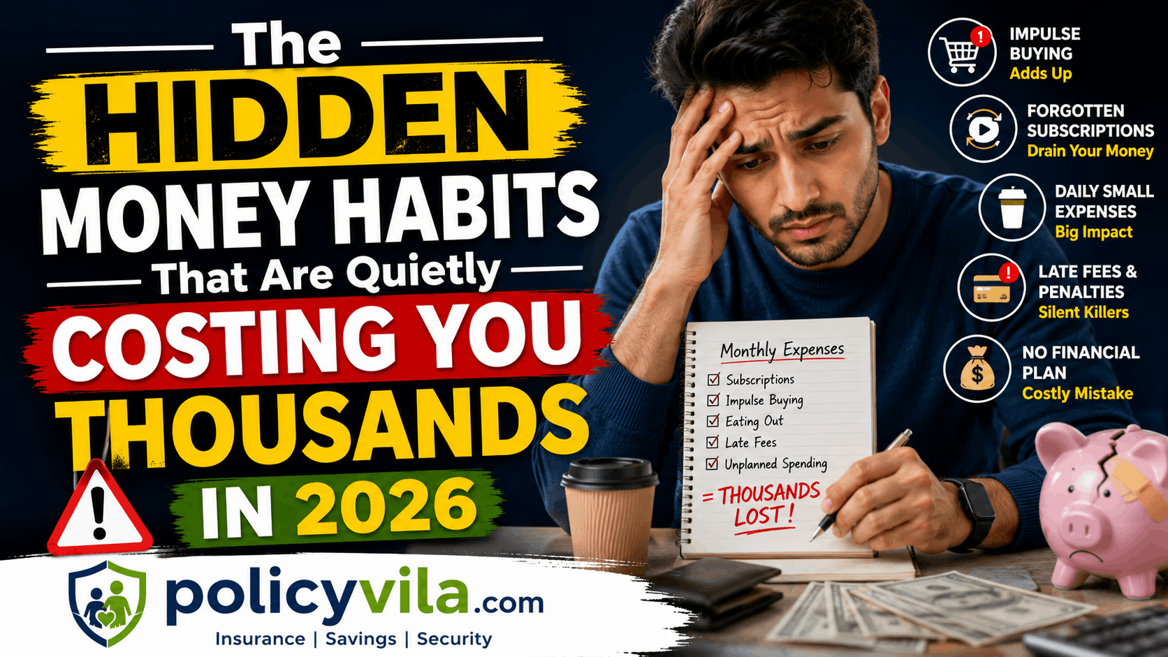 Individual calculating spending habits and finding ways to stop unnecessary financial leaks.