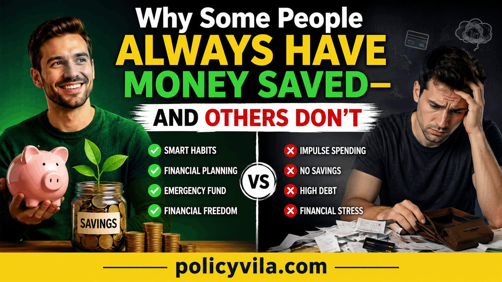 Individual building emergency savings through consistent money habits