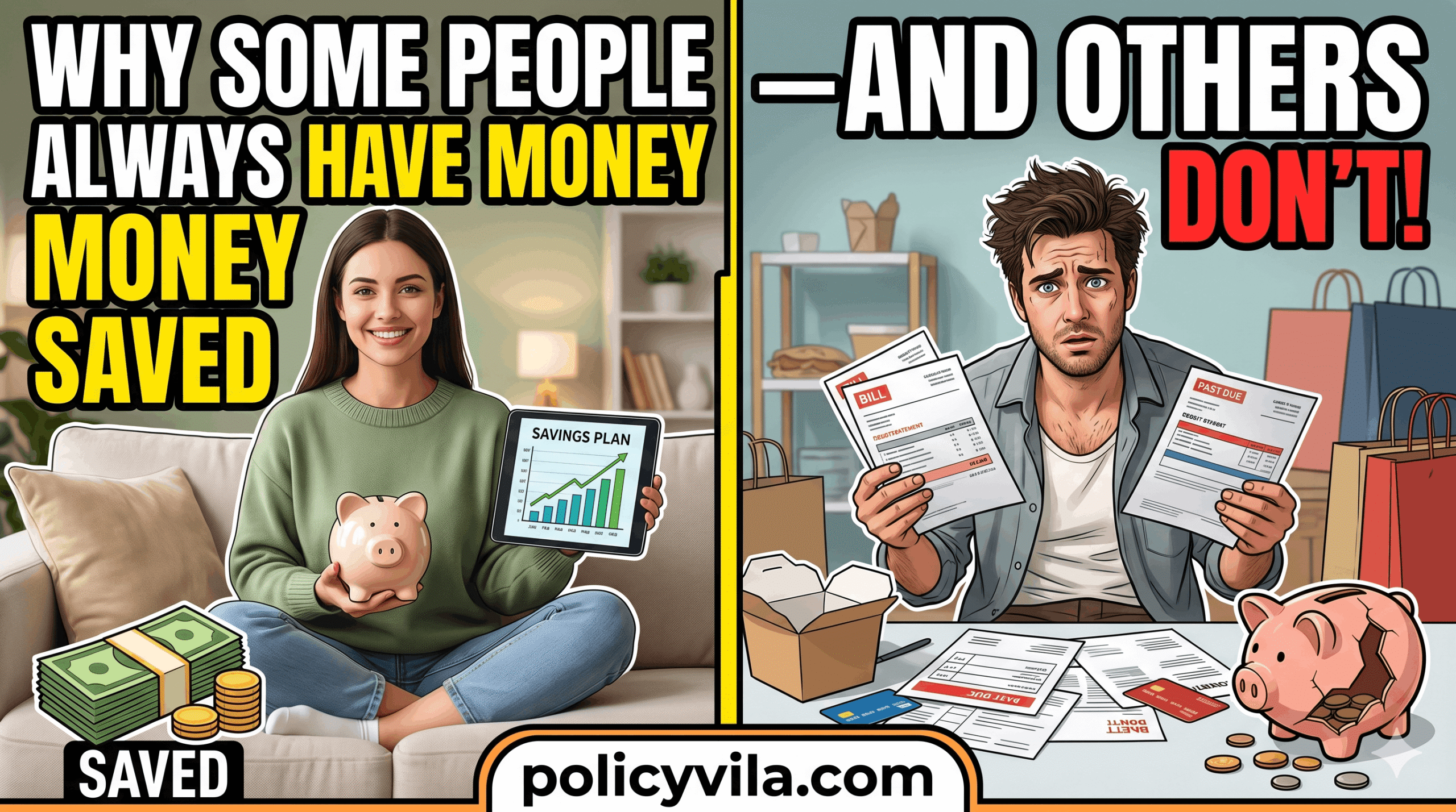 Money management strategy showing long-term savings growth