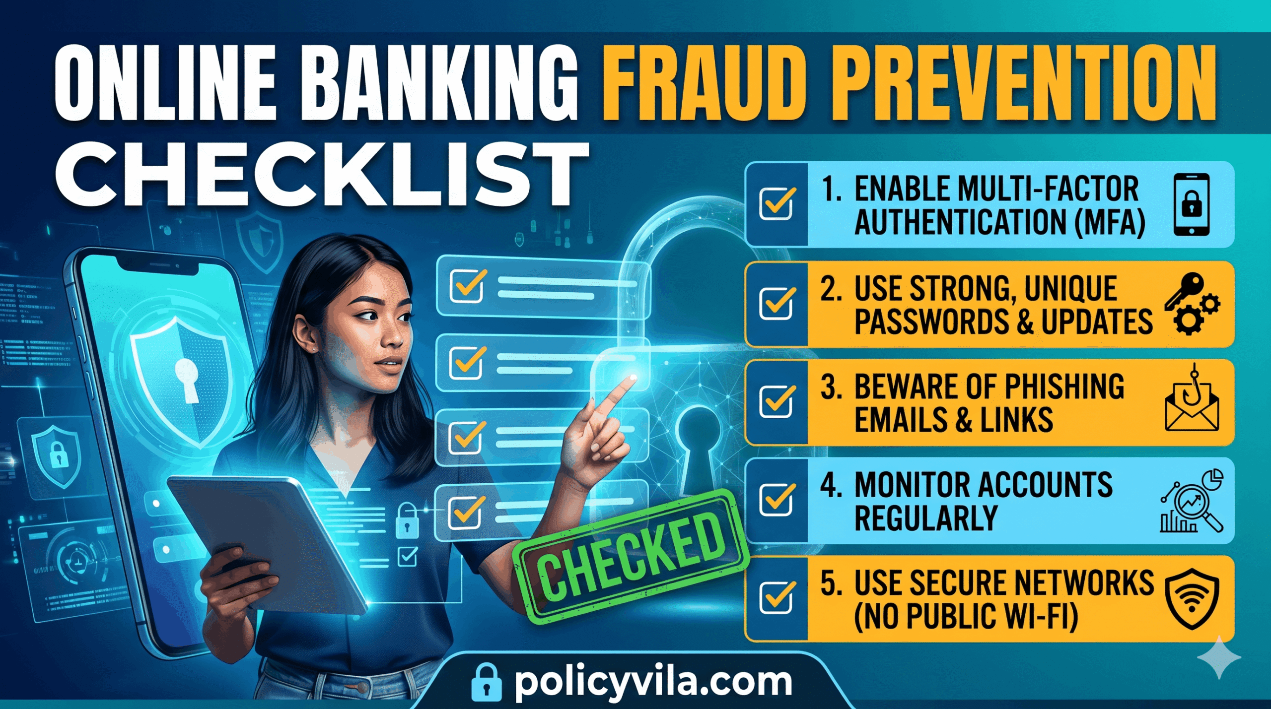 Online banking fraud prevention checklist for protecting financial accounts