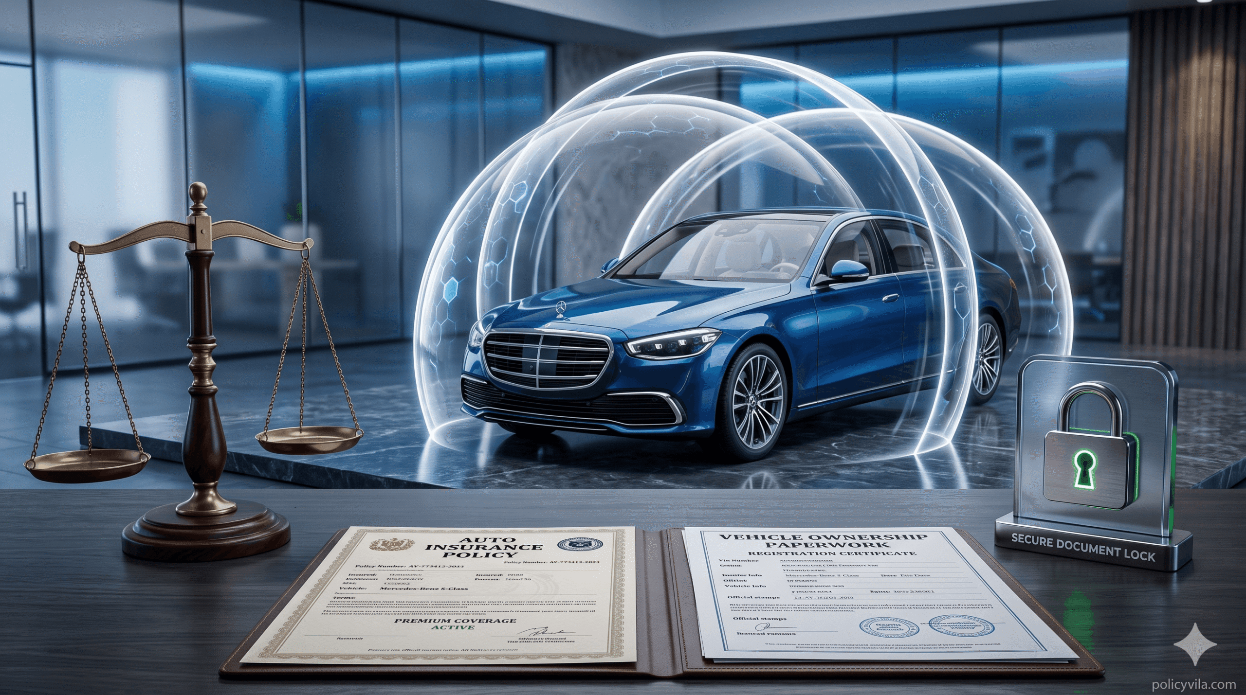 Can I insure a car not in my name with insurance documents, car title, and vehicle registration.