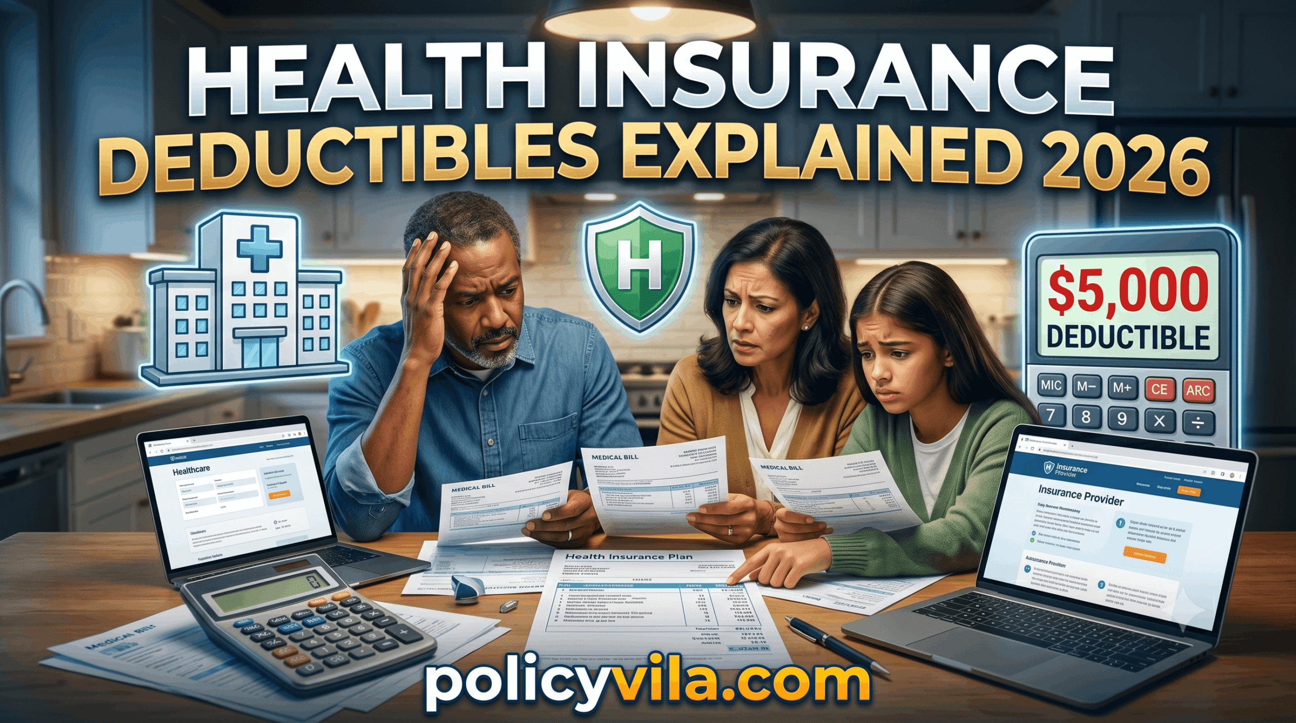 Comparison chart showing health insurance premium versus deductible costs.
