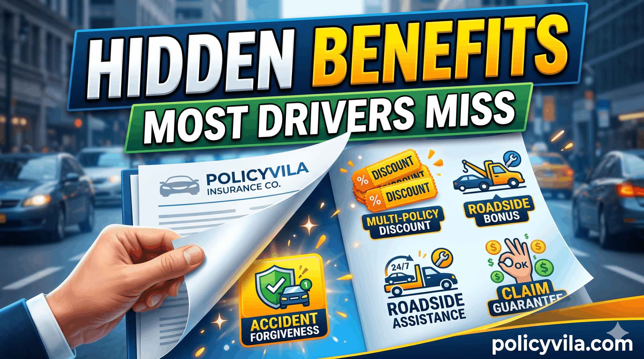 Progressive Insurance hidden benefits and discount features for drivers.