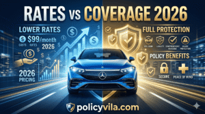 Comparison of Progressive insurance rates and coverage options in 2026.