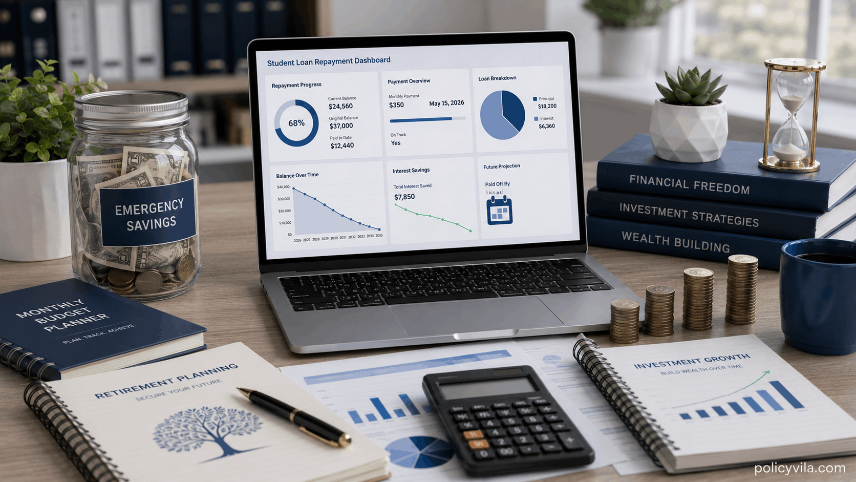 Emergency savings and financial planning while repaying student loans