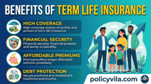 Affordable term life insurance coverage protecting a young family