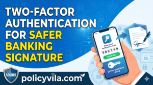 Two-factor authentication security feature for online banking protection