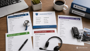 Insurance policy number used for claims processing healthcare visits and customer support