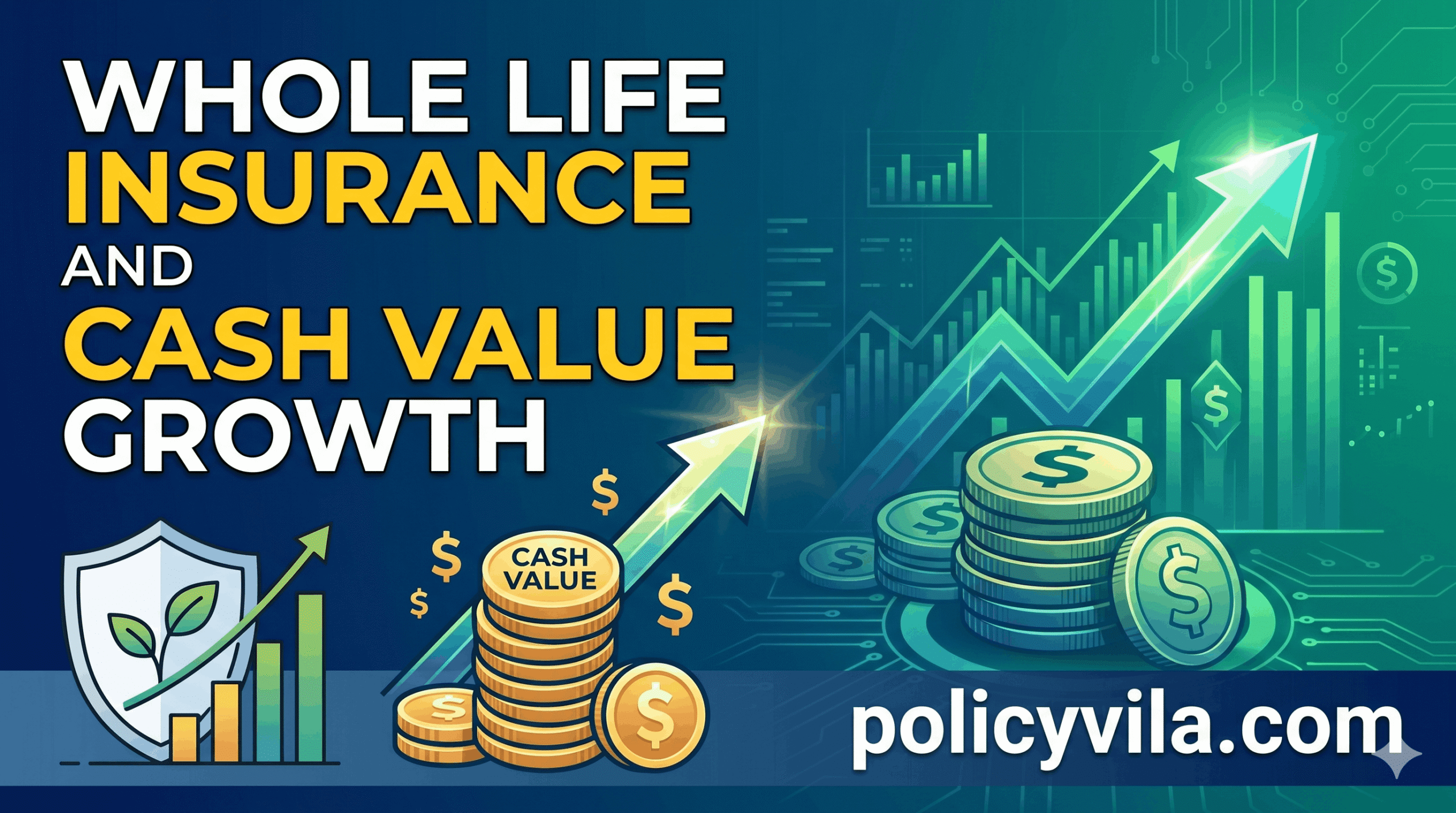 Whole life insurance policy showing cash value accumulation and lifetime coverage