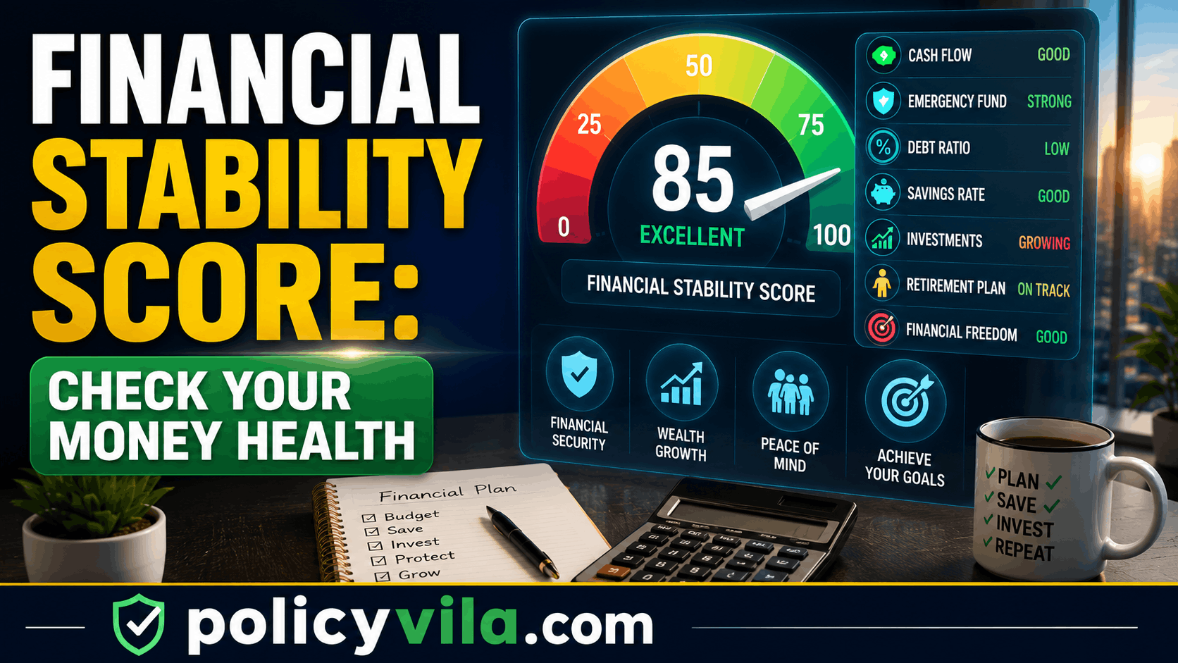 Financial Stability Score measuring personal money health in 2026