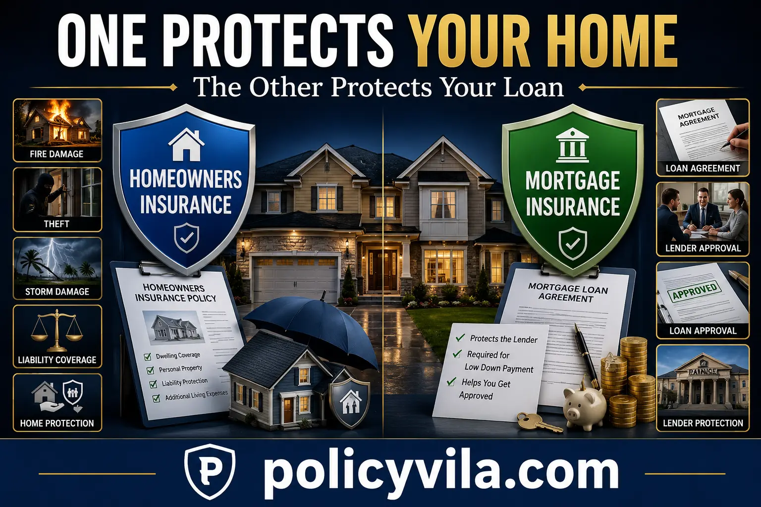 Luxury family home protected against fire, storms, theft, and liability with homeowners insurance coverage.