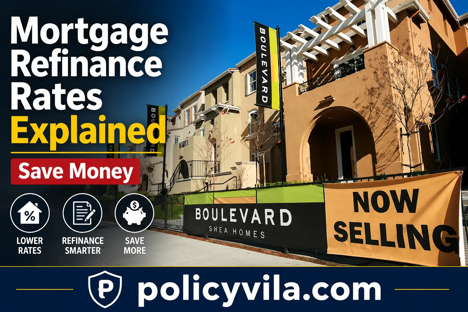 Homeowner reviewing mortgage refinance documents to compare mortgage refinance rates and monthly payment savings.