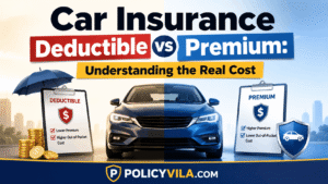Car insurance deductible vs premium comparison showing the real cost of auto insurance