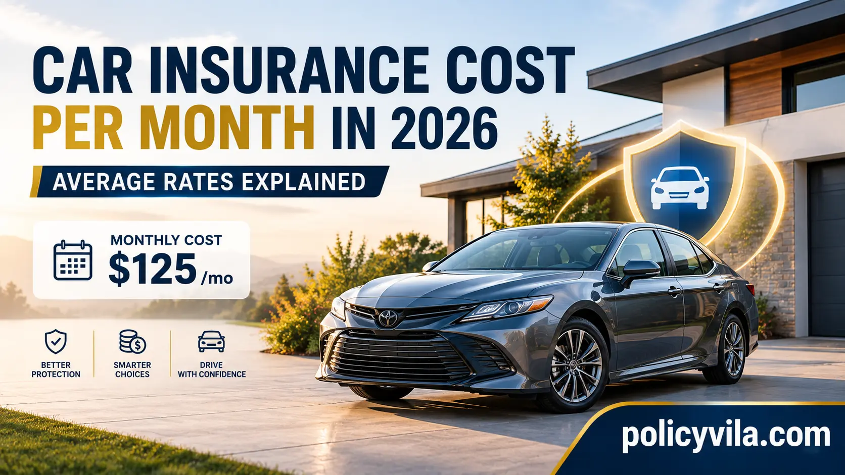 Comparison of car insurance quotes and monthly premiums in 2026