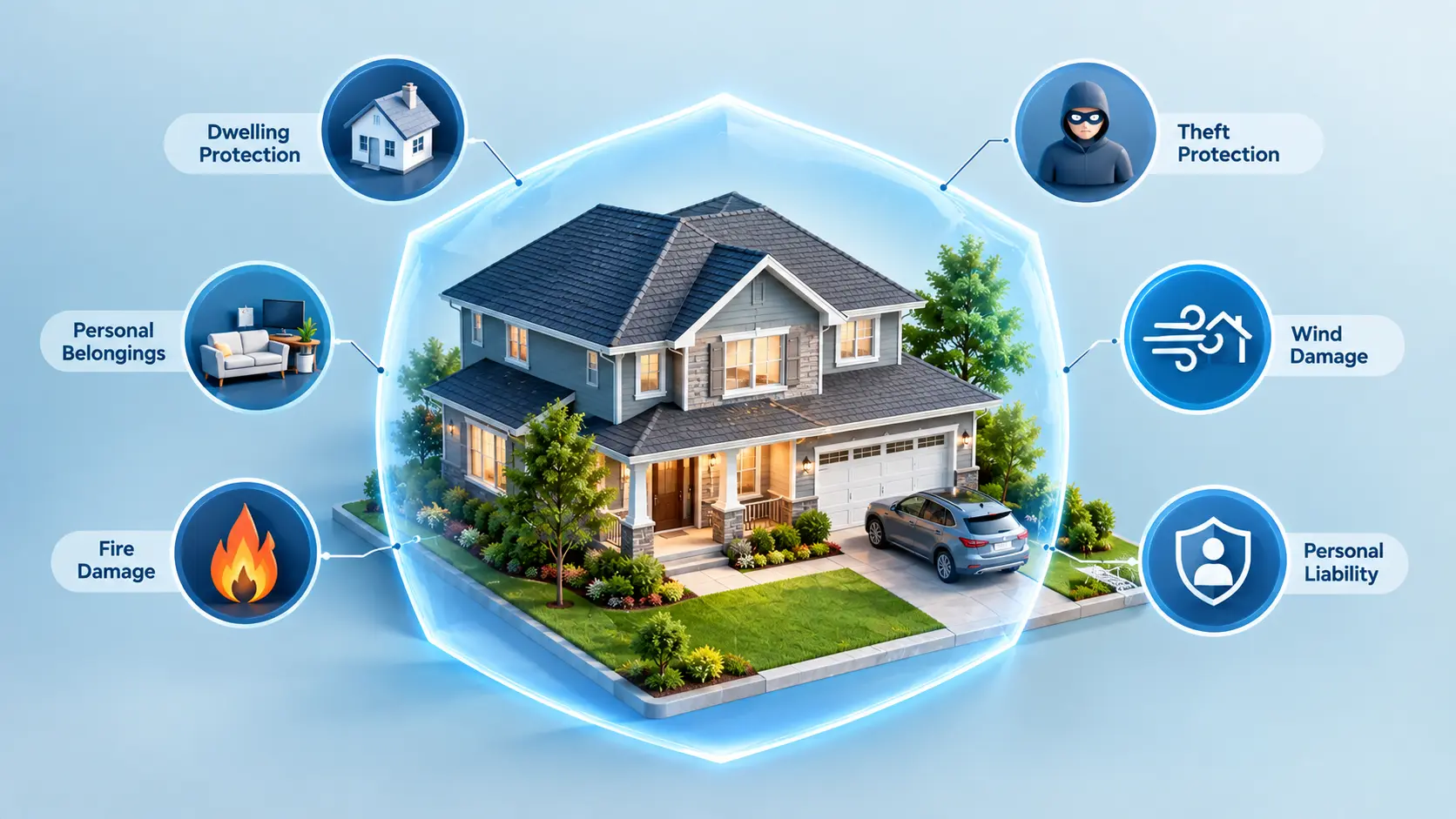 Homeowners insurance coverage for a residential property